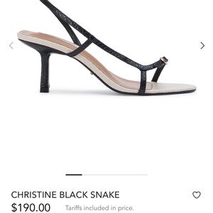 Tony Bianco Black Snake Heels